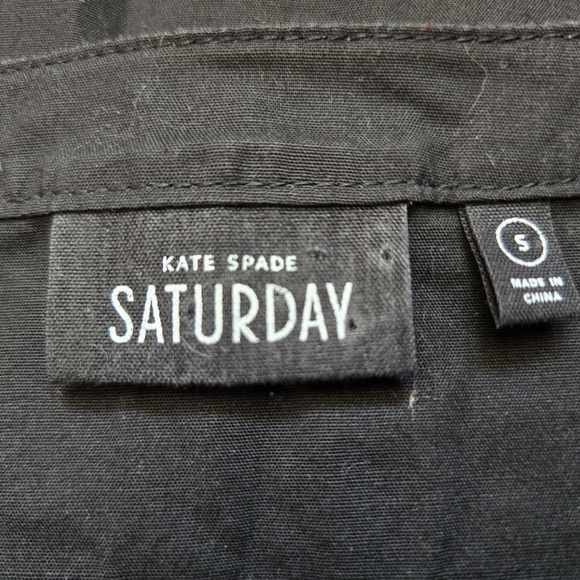 Kate Spade Saturday Black Cotton Side Snap Top. Size Small - Picture 11 of 12